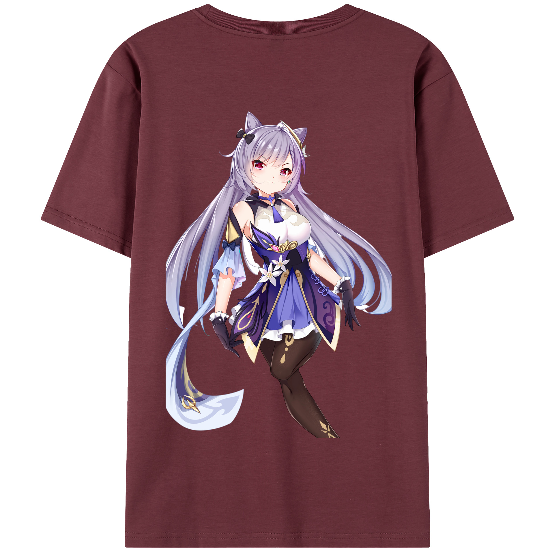 げんし神 刻晴 こくせい genshin Kokusei 綿100％半袖Tシャツ（背面プリント）